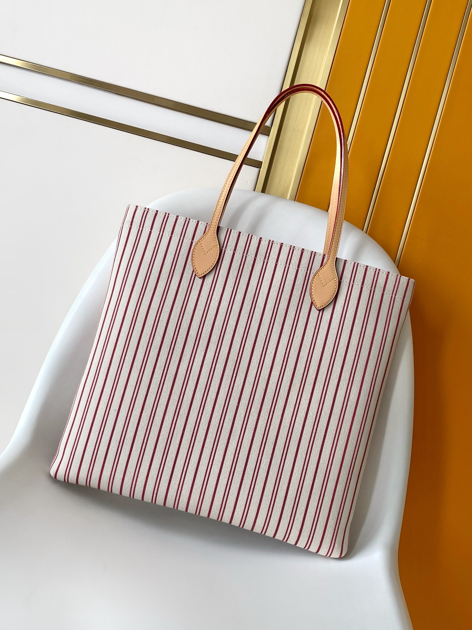 LV高仿紅條紋帆布托特包 清新百搭輕盈手提袋｜歐美奢侈品精品推薦