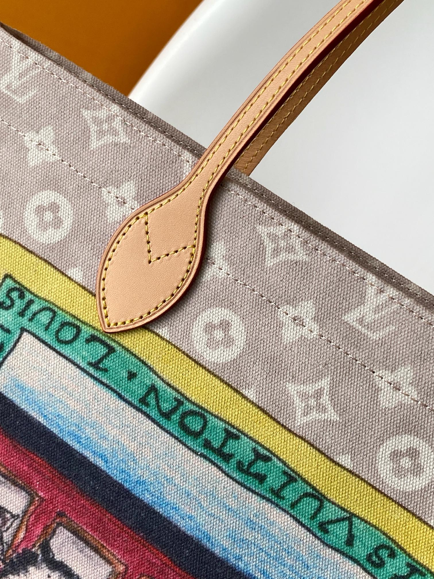 LV原單印花帆布托特包 趣味設計大容量休閒袋｜歐美奢侈品精品推薦