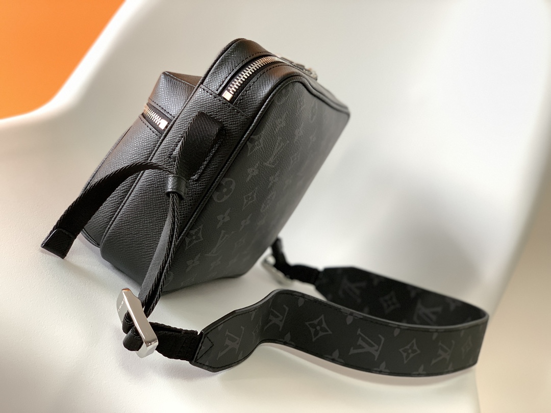 LV一比一黑灰Monogram相機包 實用通勤雙層設計｜歐美奢侈品精品推薦