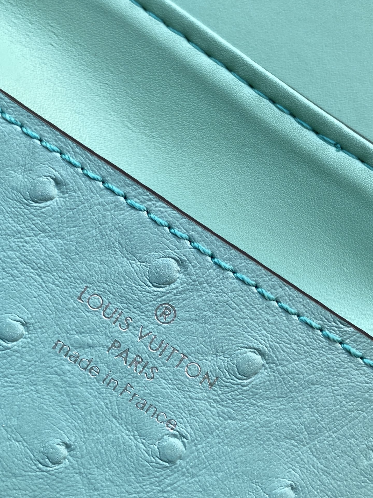 LV高仿湖水綠鴕鳥皮迷你包 甜美氣質新款｜歐美奢侈品精品推薦