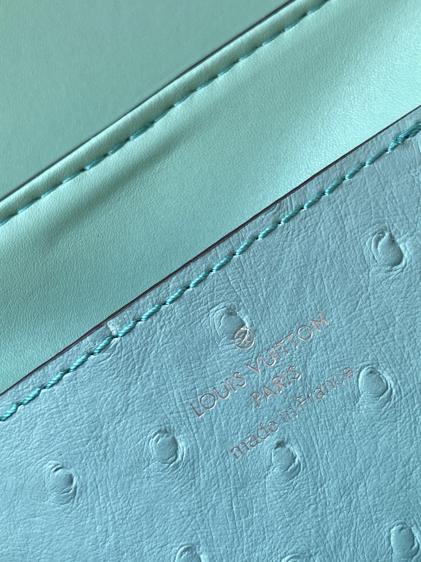 LV一比一湖水綠鴕鳥皮手提包 清新高雅小型鎖扣包｜歐美奢侈品精品推薦