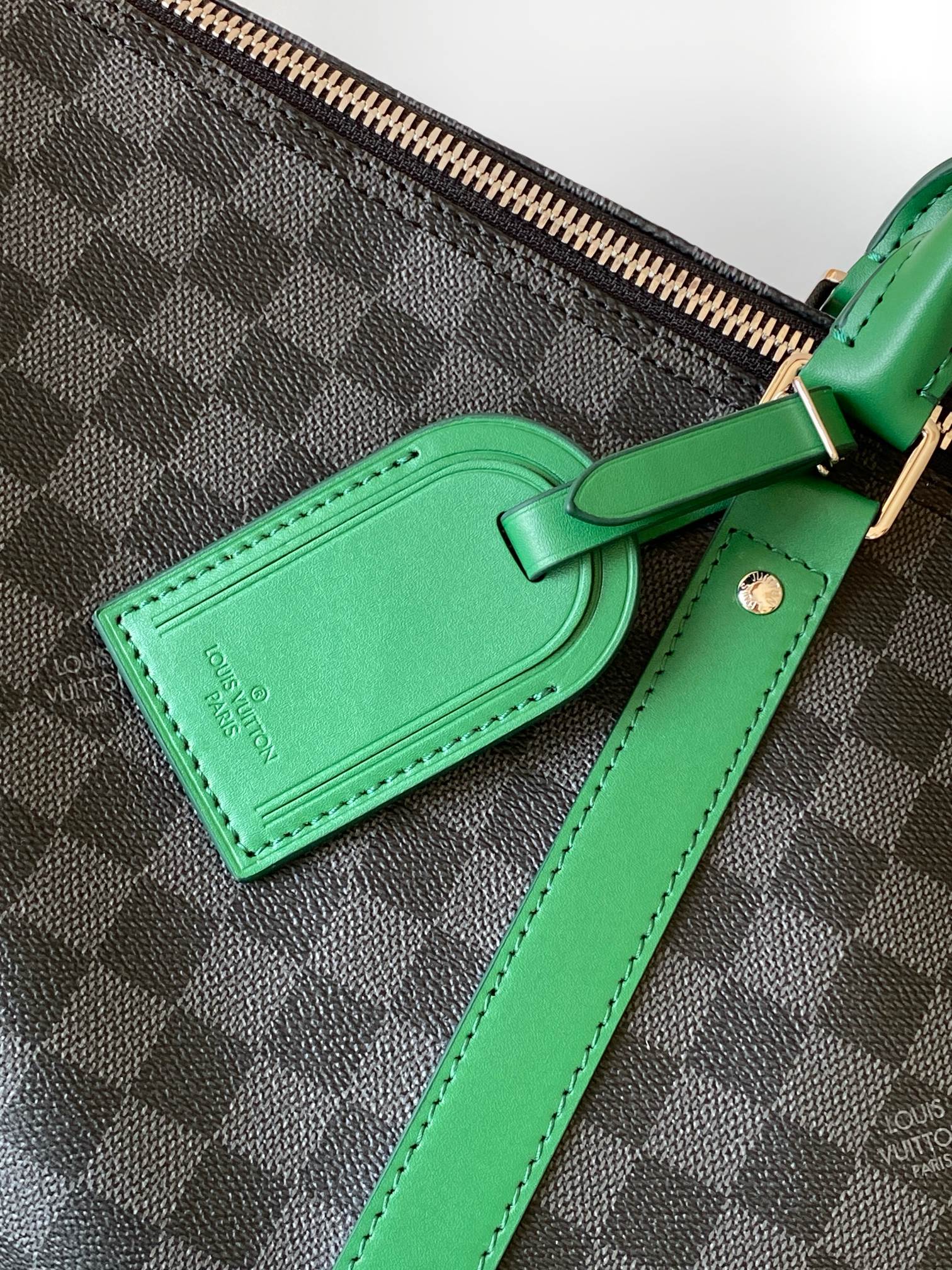 LV原單棋盤格綠飾邊旅行袋 經典與活力兼具｜歐美奢侈品精品推薦