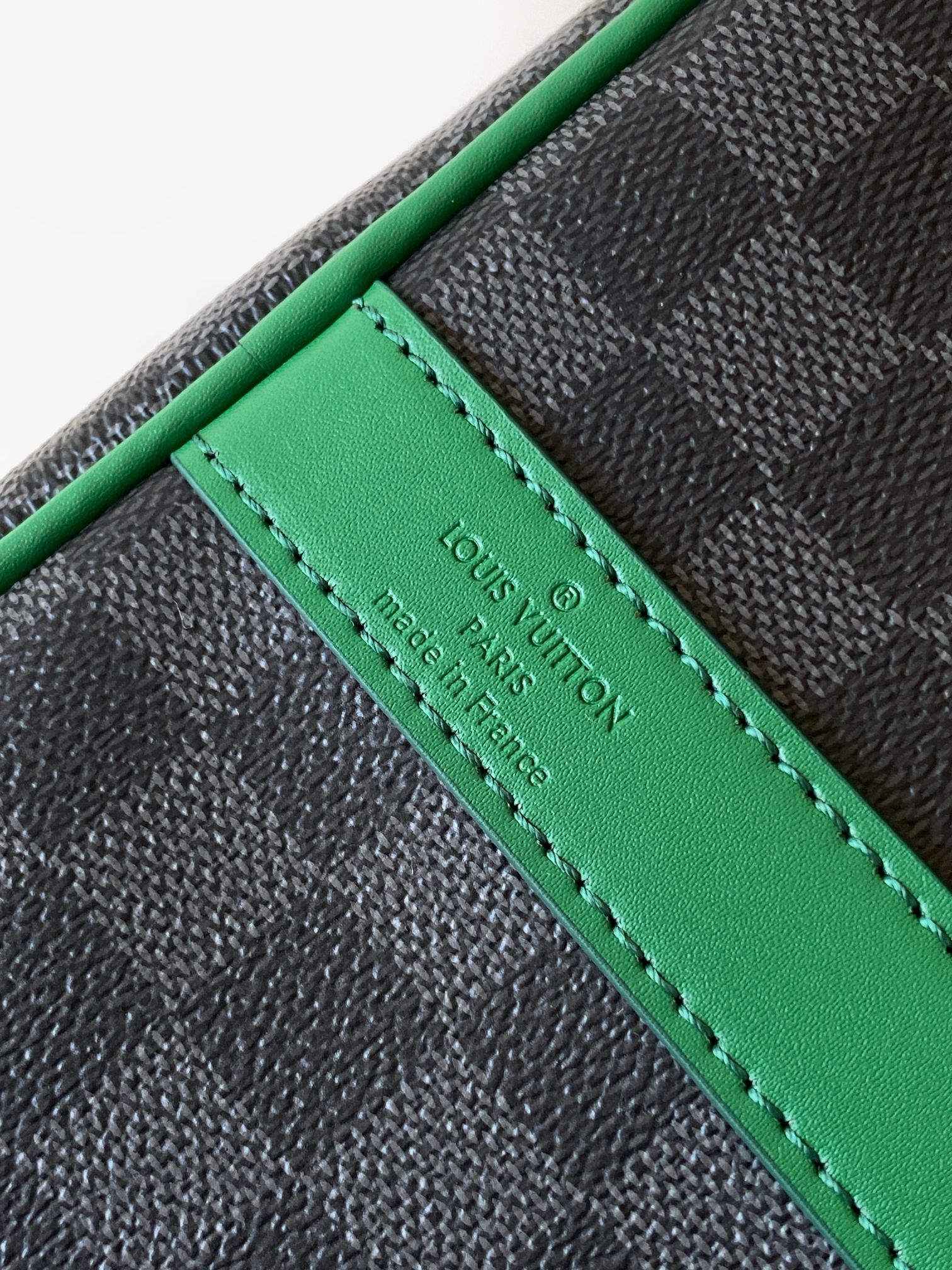 LV原單棋盤格綠飾邊旅行袋 經典與活力兼具｜歐美奢侈品精品推薦