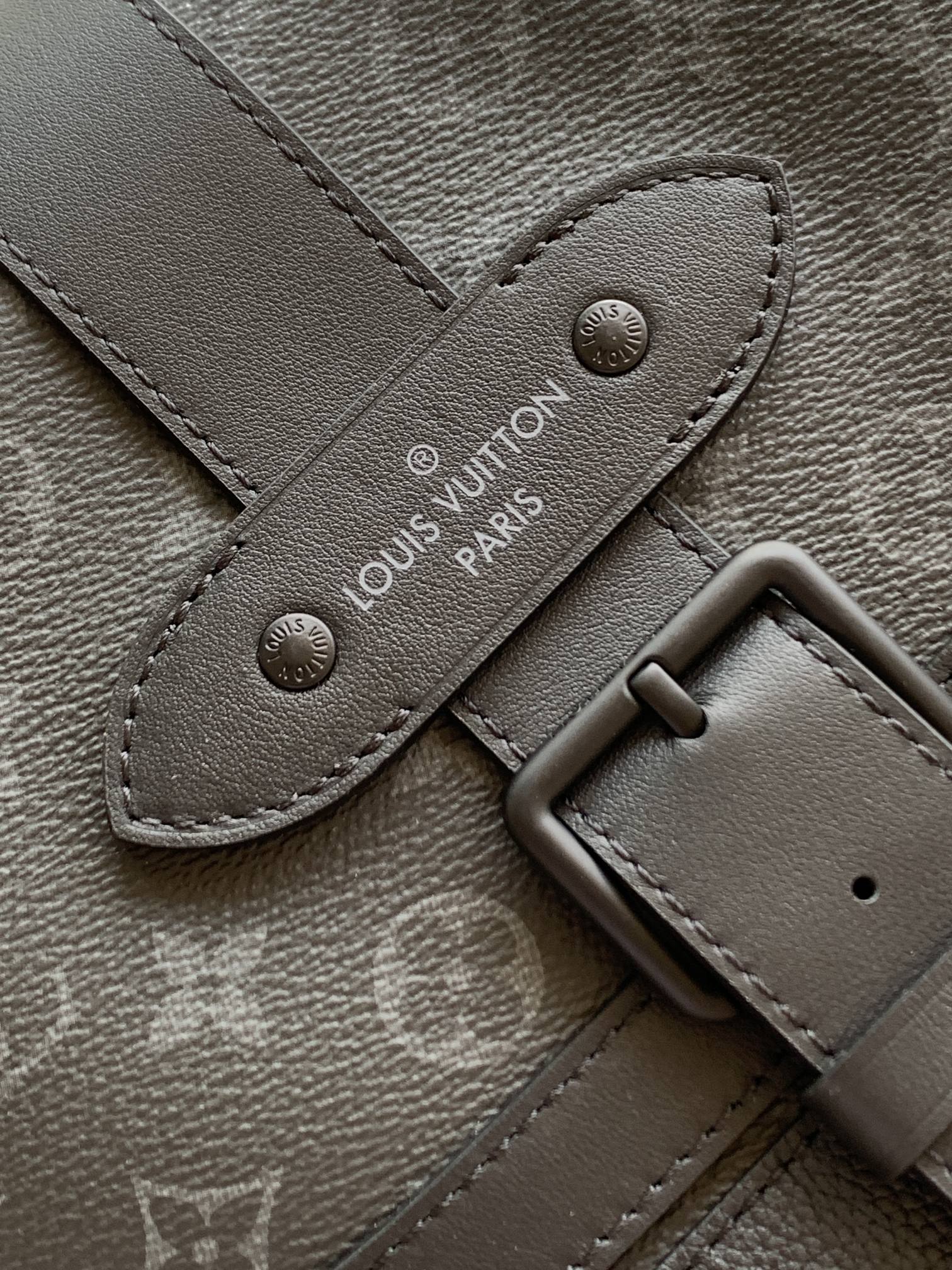 LV高仿黑灰Monogram郵差包 經典復刻都會款｜歐美奢侈品精品推薦