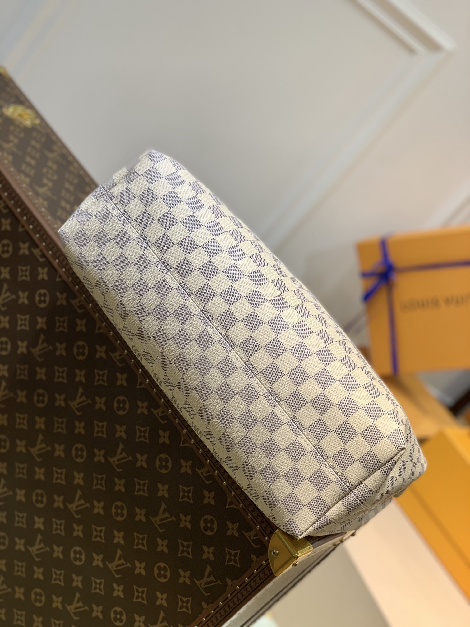 LV A貨Graceful MM白棋盤格肩背包 女款輕奢百搭精品｜歐美奢侈品精品推薦
