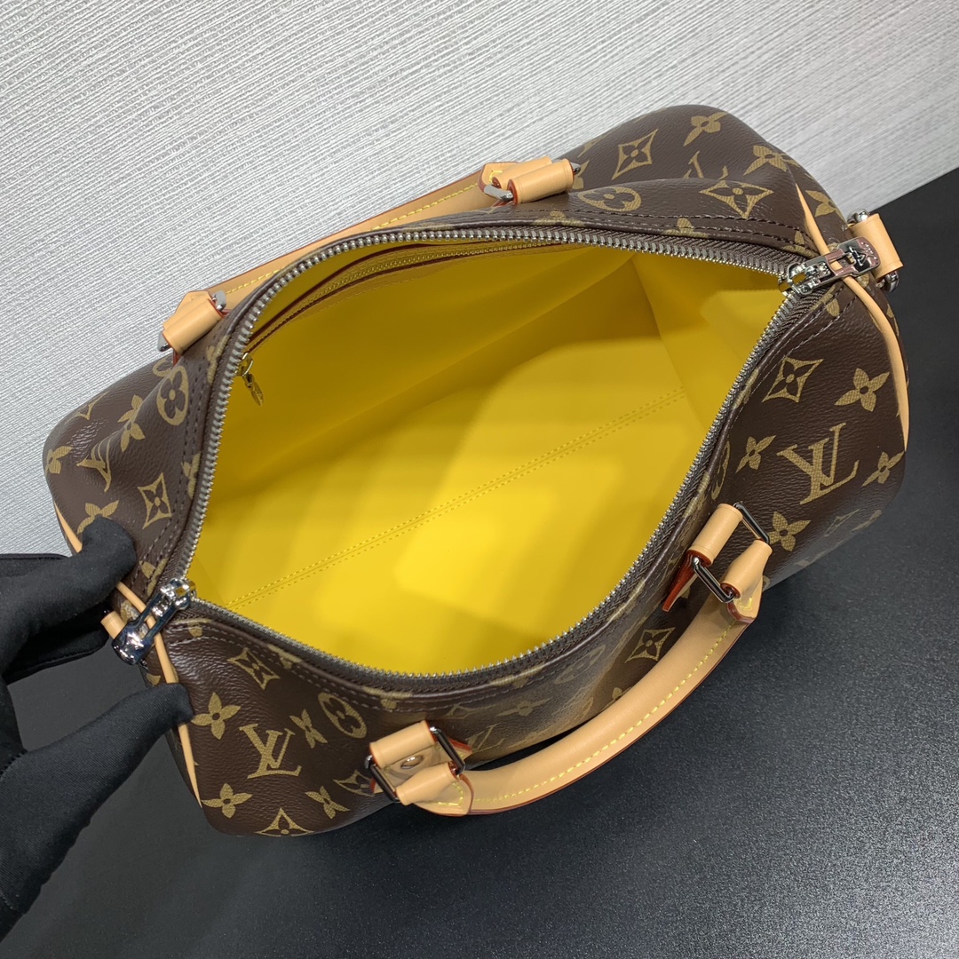 LV A貨Speedy 30手提包 女士老花鏈條款 奢華經典再現｜歐美奢侈品精品推薦