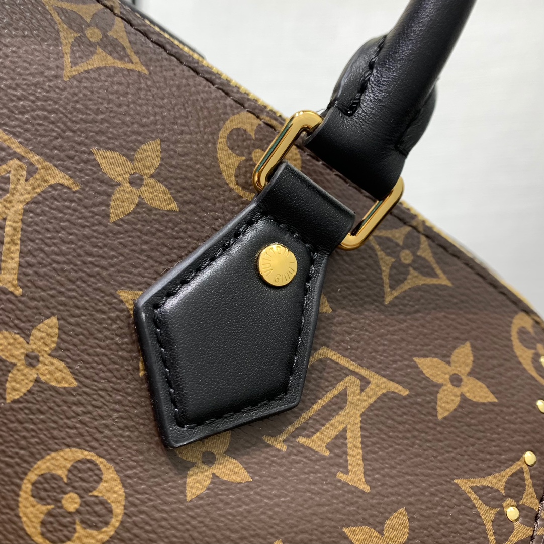 LV高仿Speedy Bandoulière黑手柄手提包 經典老花｜歐美奢侈品精品推薦