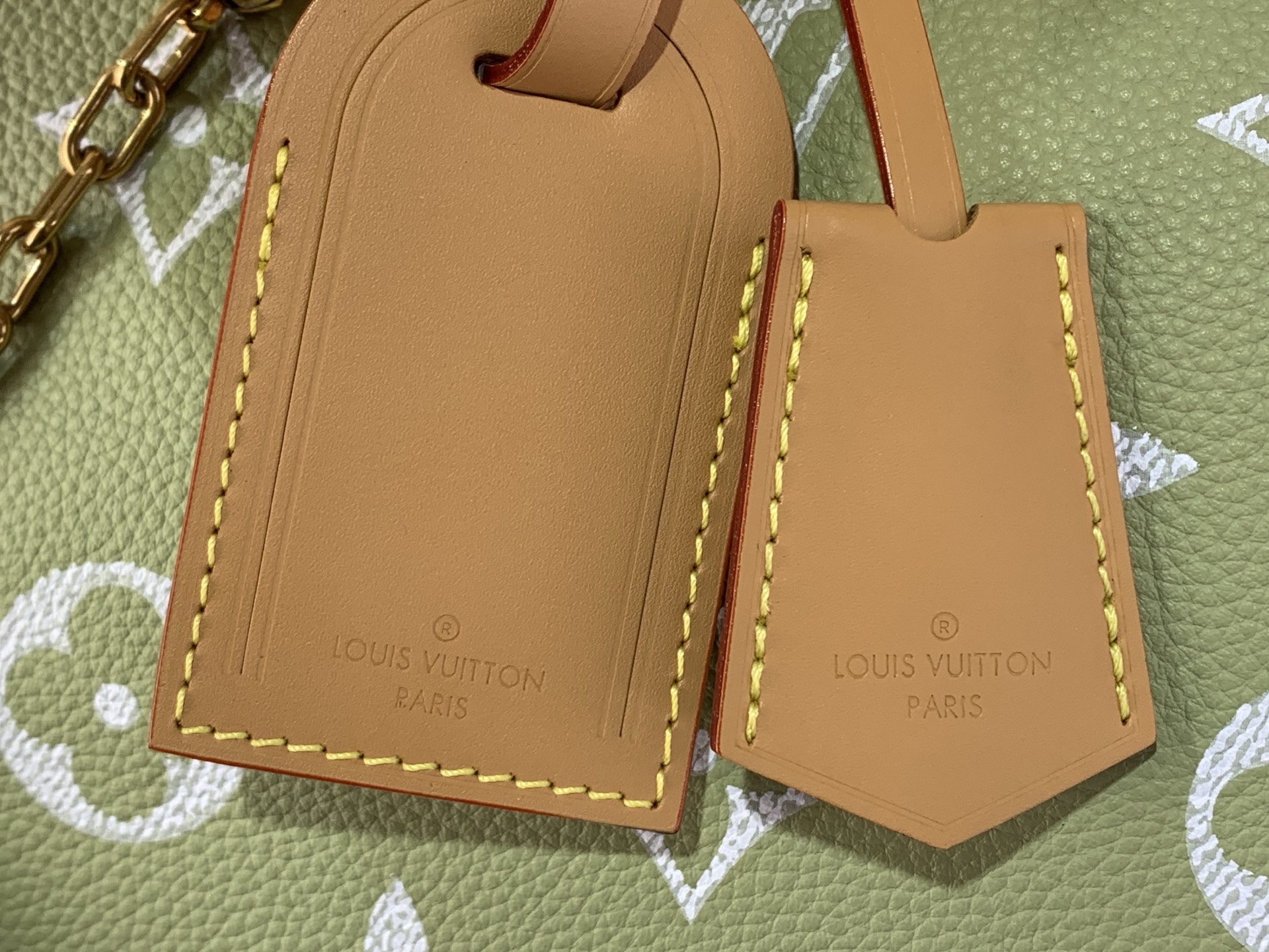 LV高仿Keepall Bandoulière 50手提旅行袋 綠白老花｜歐美奢侈品精品推薦