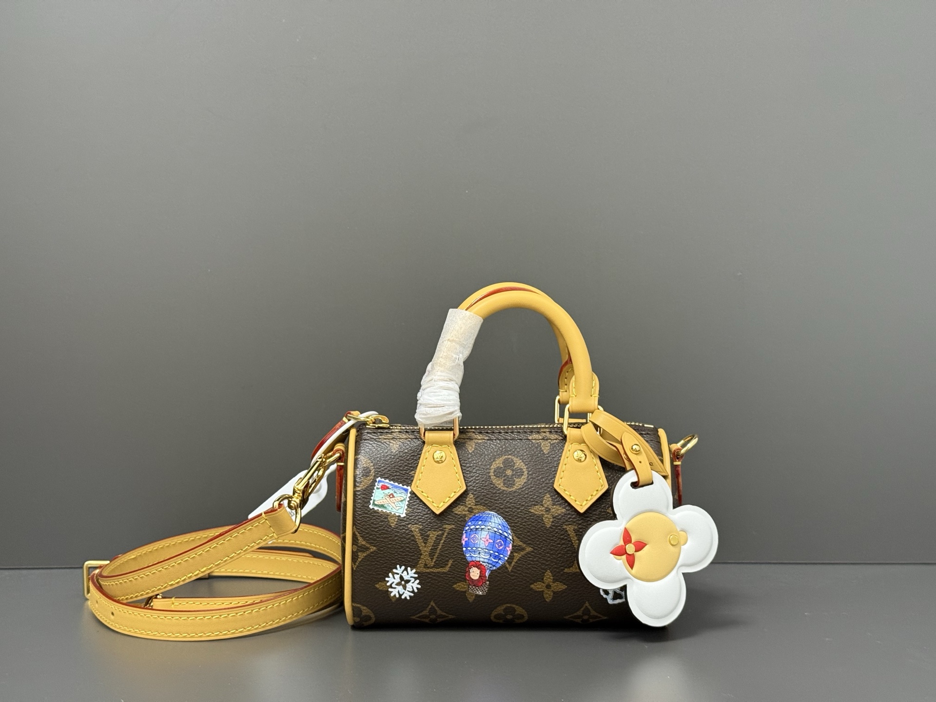 LV高仿老花迷你Speedy手袋 可愛卡通掛飾款