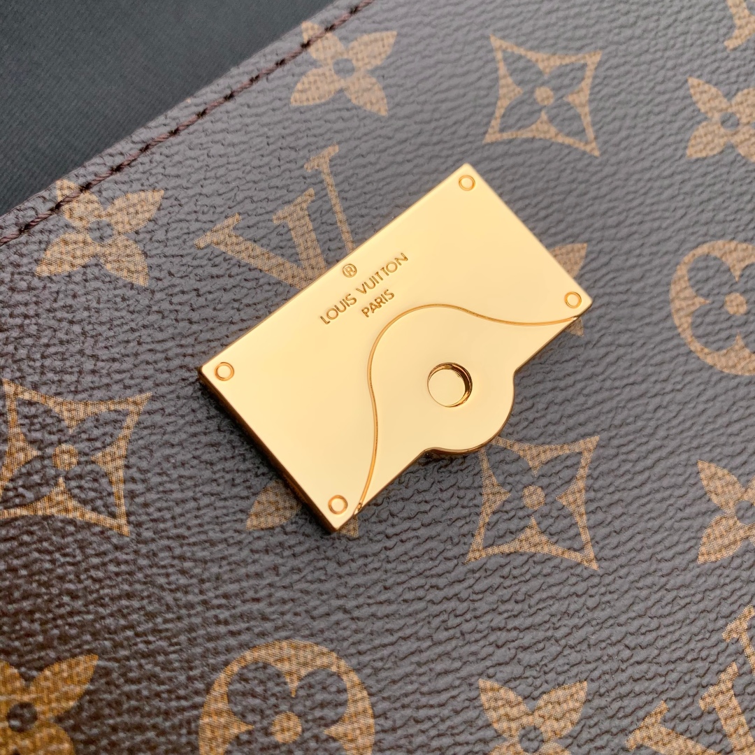 LV高仿老花配帆布肩帶手提包 精品時尚氣質款｜歐美奢侈品精品推薦