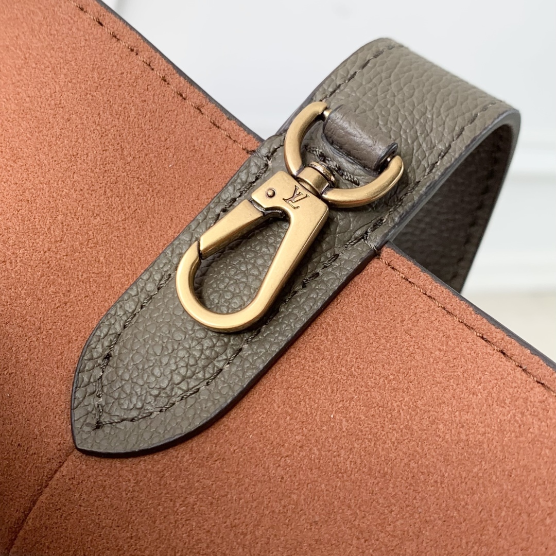 LV一比一灰棕拼接水桶包 精品雙層實用設計｜歐美奢侈品精品推薦