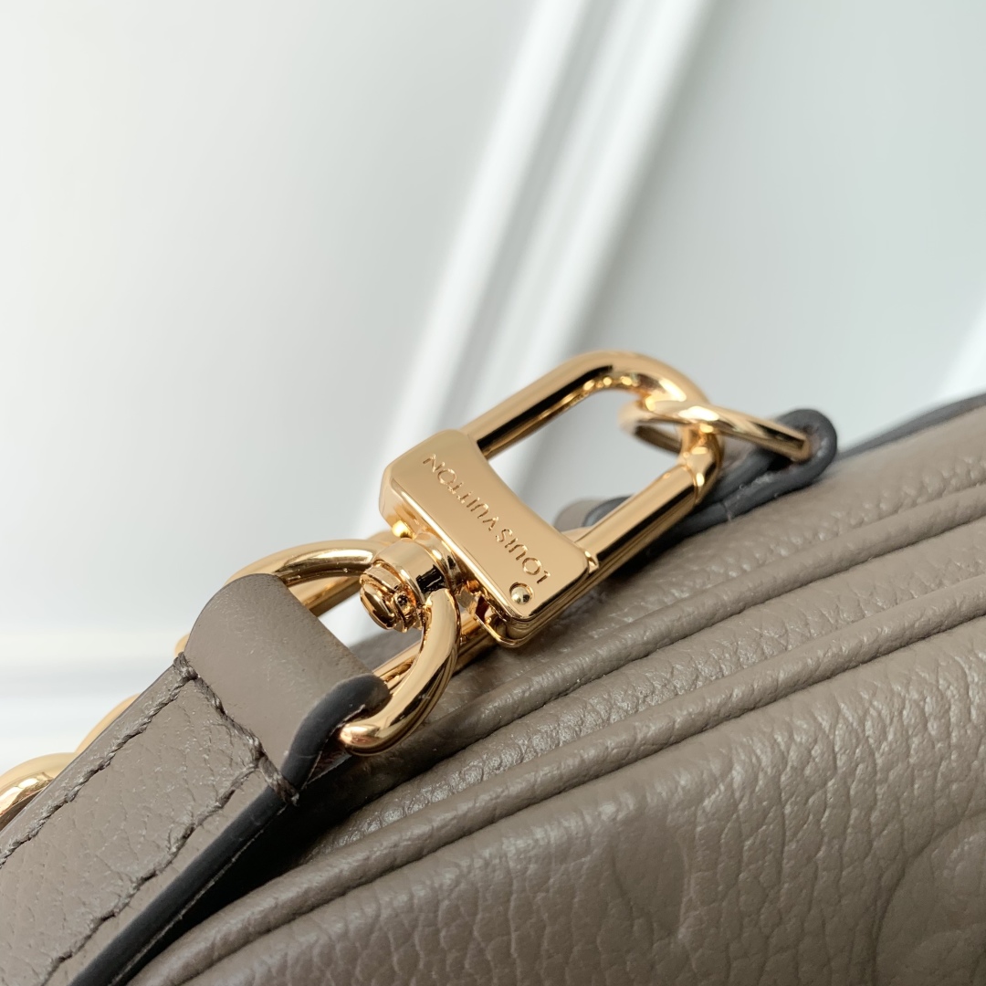 LV一比一灰色壓花鎖扣手提包 精品氣質款｜歐美奢侈品精品推薦