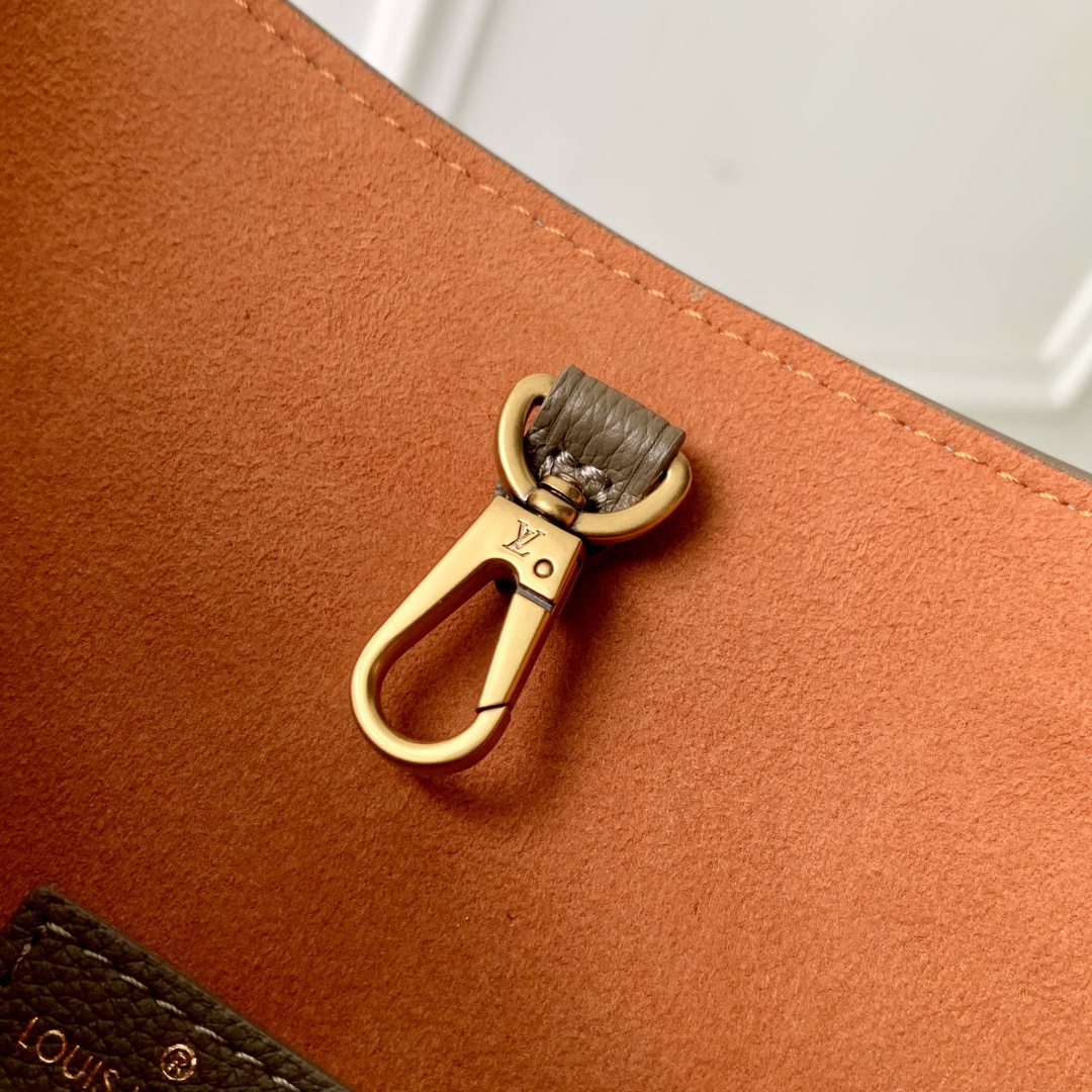 LV原單灰棕單肩包 簡約皮革精品設計｜歐美奢侈品精品推薦