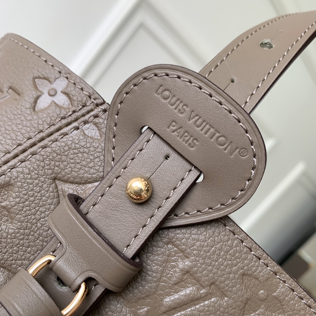 LV高仿灰棕壓花鎖扣水桶包 高質感精品設計｜歐美奢侈品精品推薦