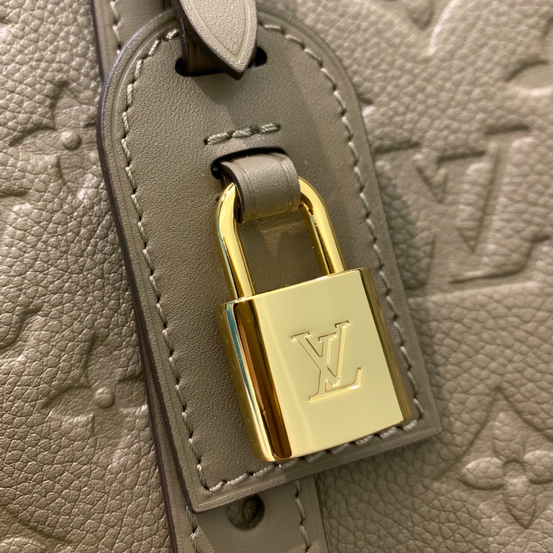 LV高仿灰色壓花托特包 鎖扣設計精品新款｜歐美奢侈品精品推薦
