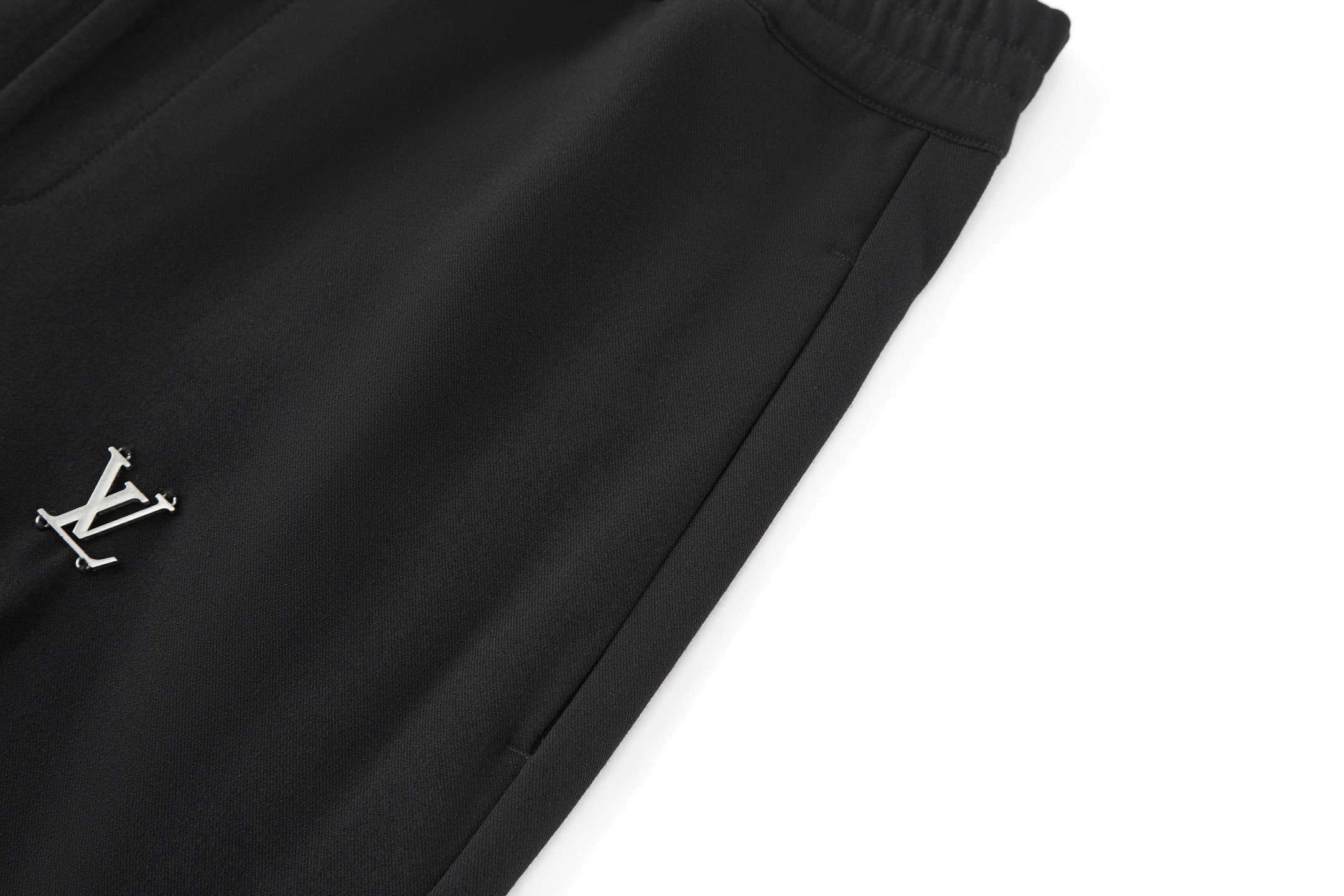 LV高仿男士黑色運動長褲 百搭休閒修身版型｜歐美奢侈品精品推薦