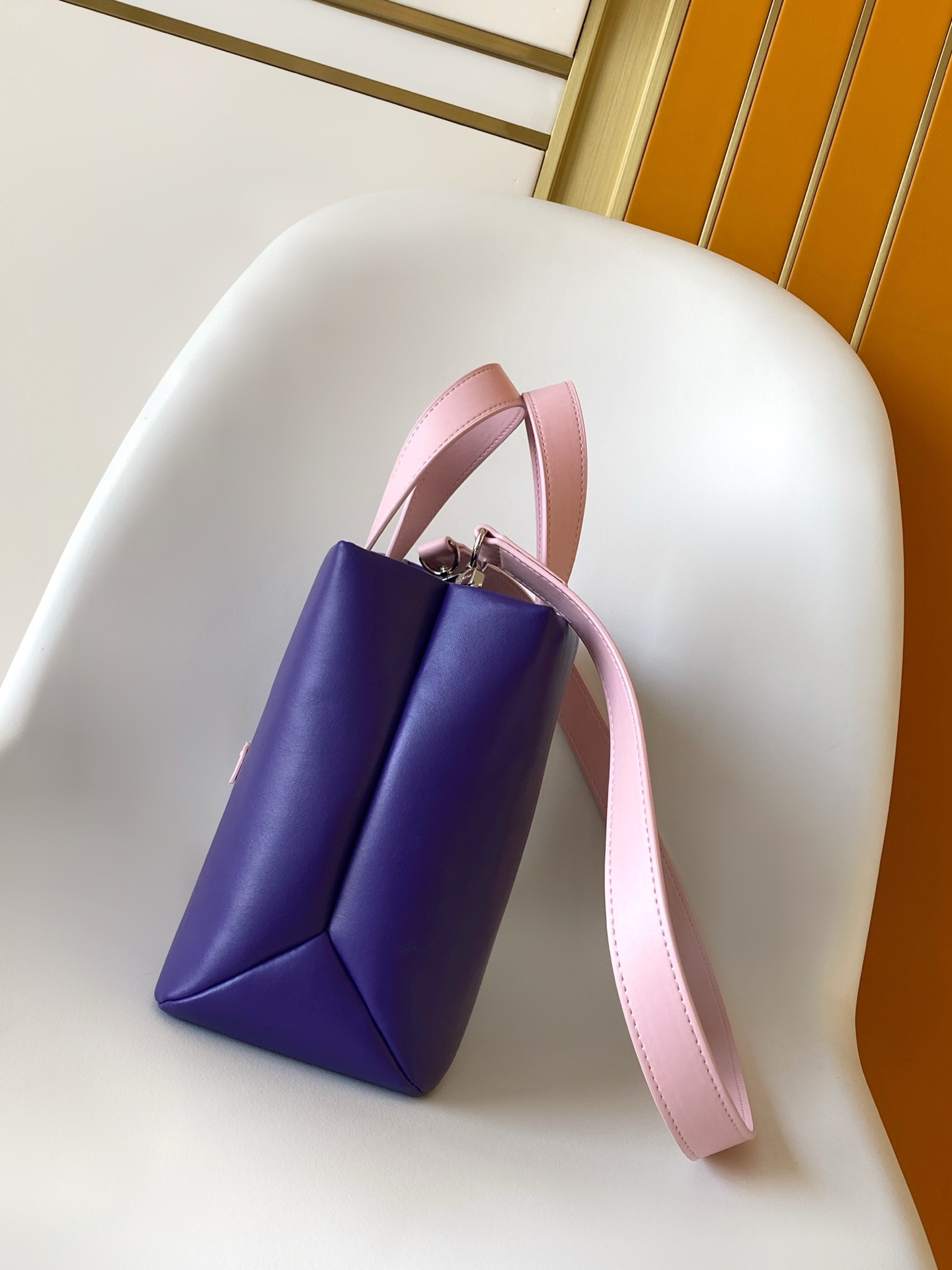 LV高仿紫粉拼色手提包 可肩背設計甜美風格首選｜歐美奢侈品精品推薦