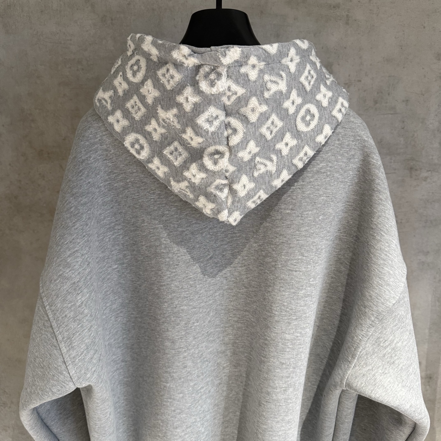 LV原單男士灰色連帽拉鍊外套 老花拼接撞色設計｜歐美奢侈品精品推薦