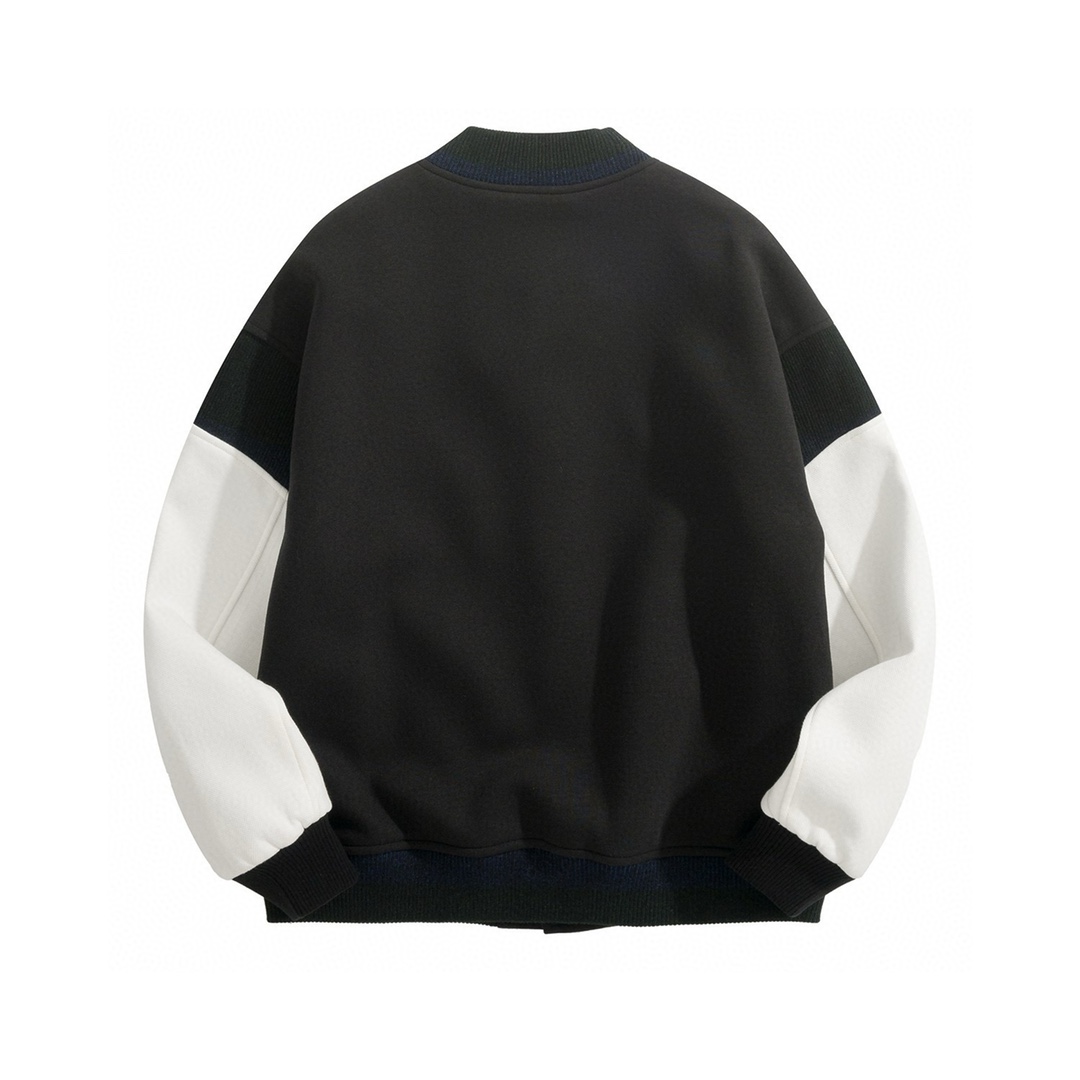 LV一比一男士棒球外套 黑白拼色設計潮流款｜歐美奢侈品精品推薦