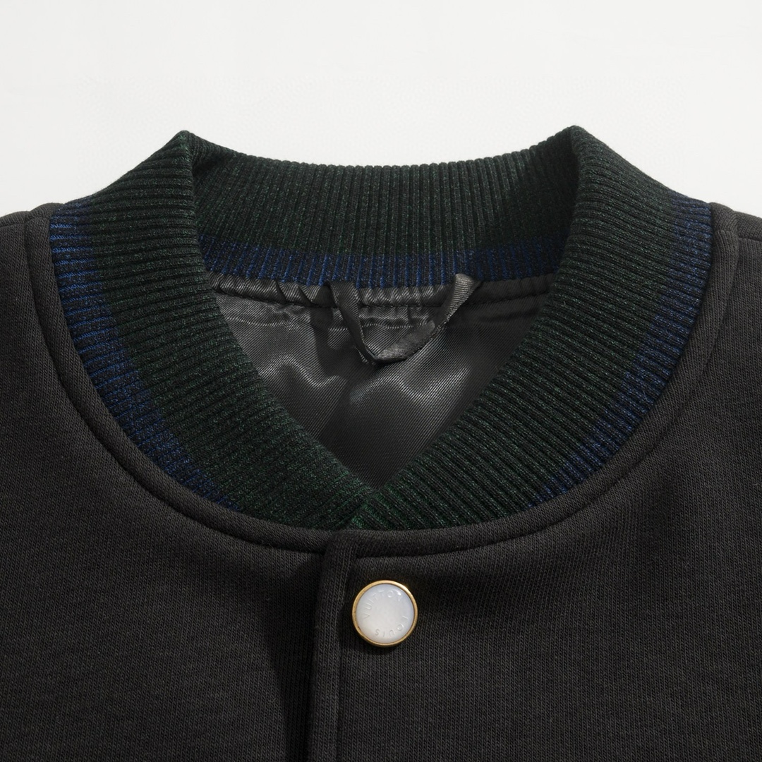 LV一比一男士棒球外套 黑白拼色設計潮流款｜歐美奢侈品精品推薦