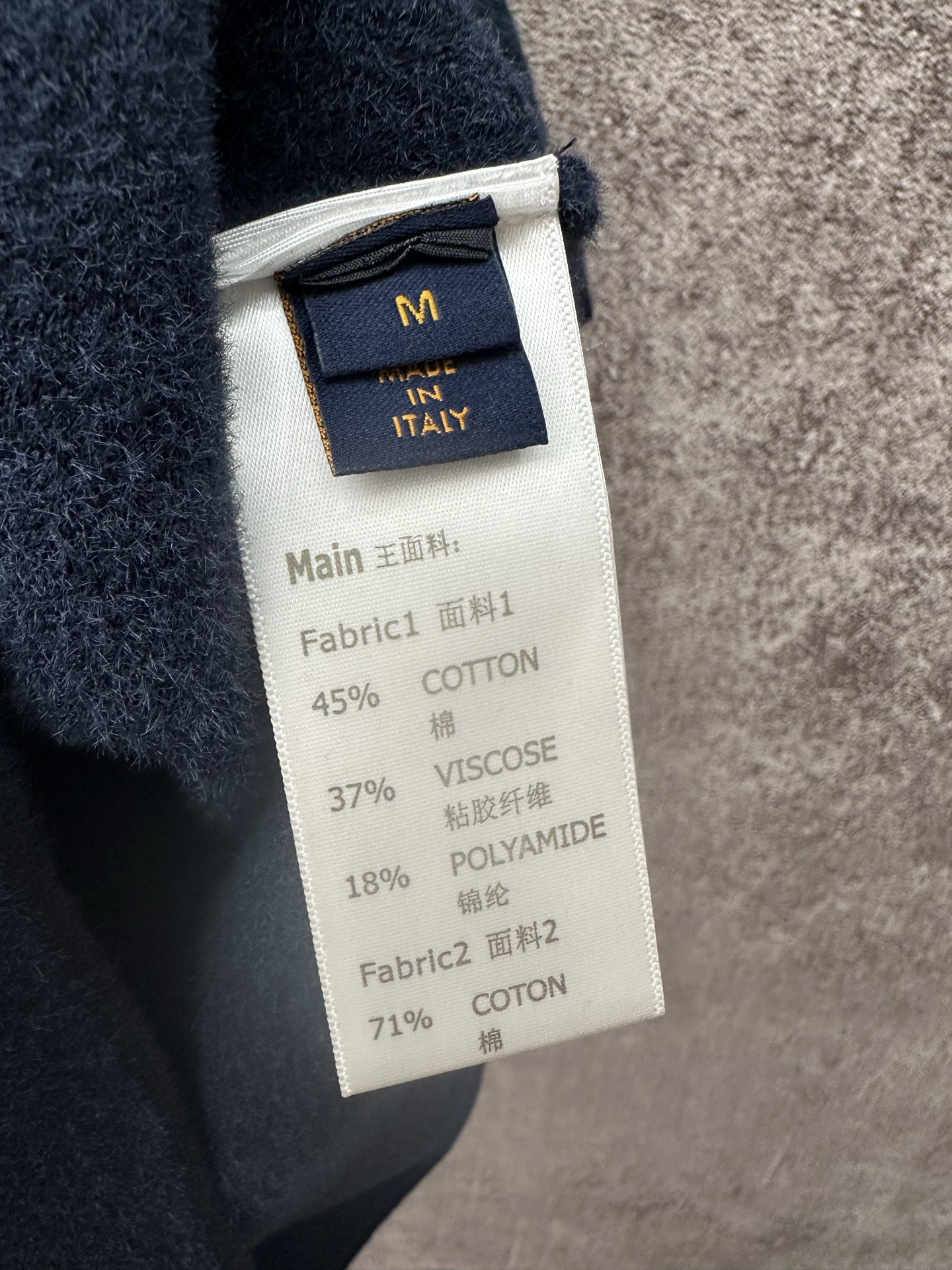 LV 高仿深藍提花短袖T恤 Monogram拼接設計｜歐美奢侈品精品推薦