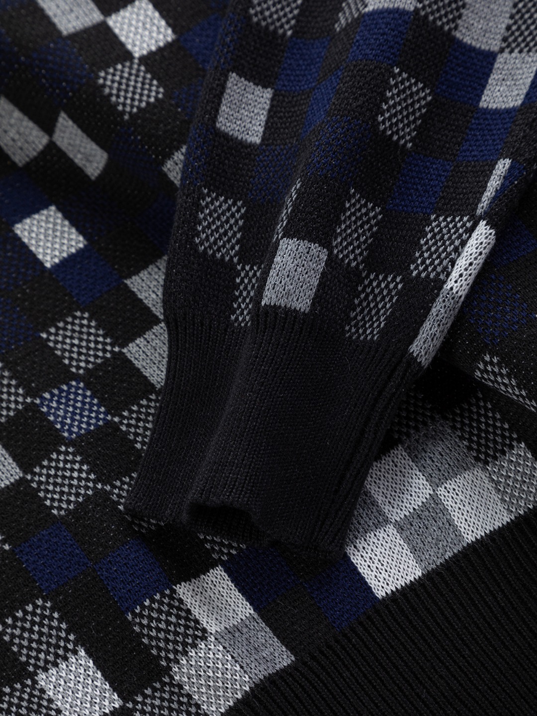 LV原單男士棋盤格針織長袖 低調奢華風格穿搭｜歐美奢侈品精品推薦