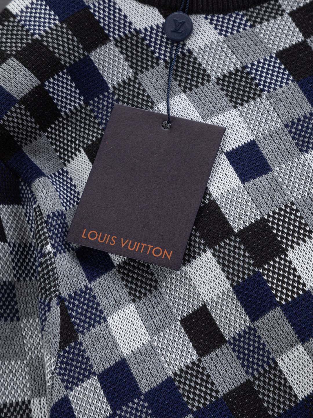 LV原單男士棋盤格針織長袖 低調奢華風格穿搭｜歐美奢侈品精品推薦