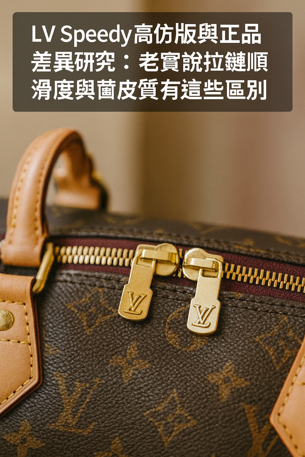 LV Speedy高仿版與正品差異研究：老實說拉鍊順滑度與植鞣革皮質有這些關鍵區別｜歐美奢侈品精品推薦