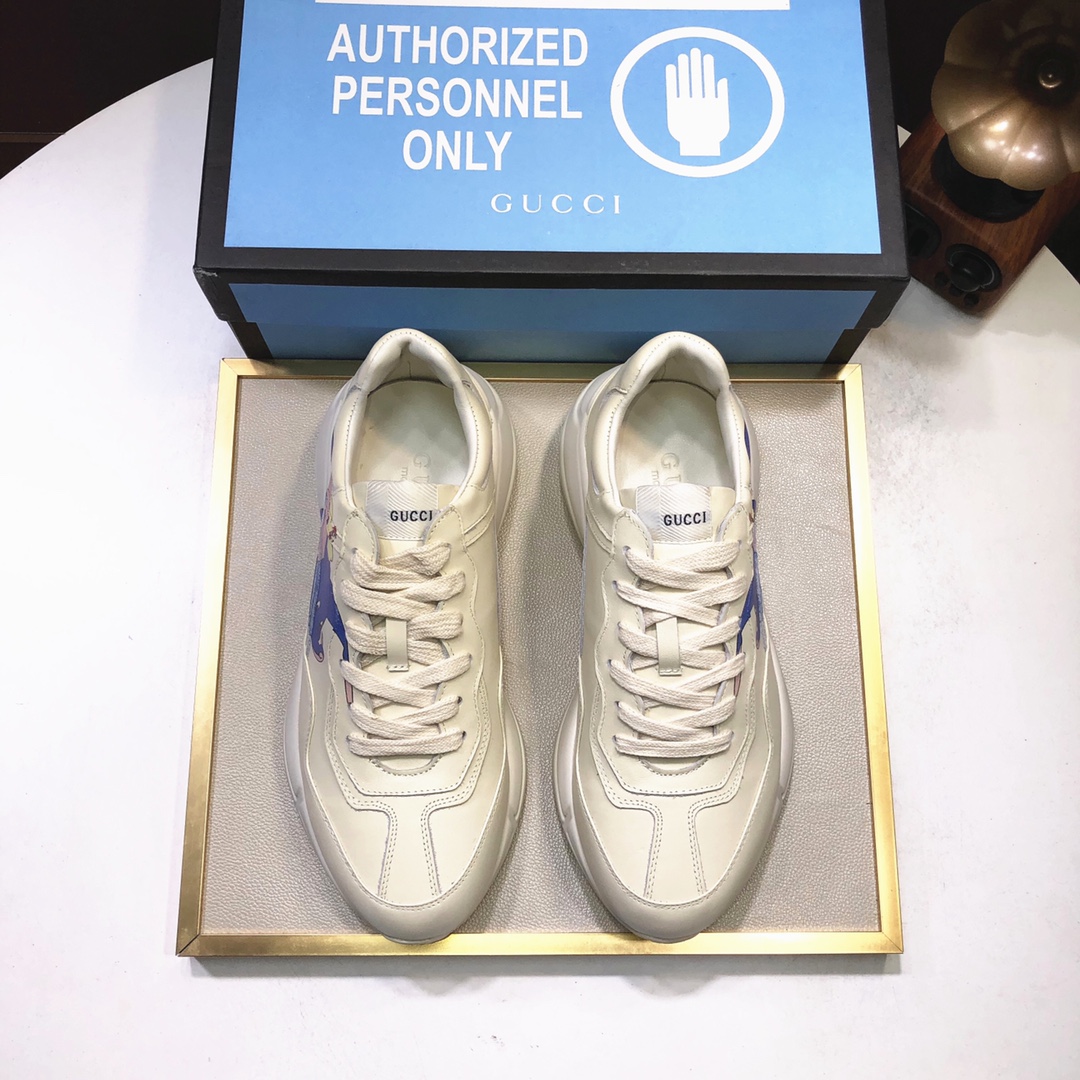 Gucci一比一小飛象塗鴉男士運動鞋 童趣印花厚底復刻款｜歐美奢侈品精品推薦