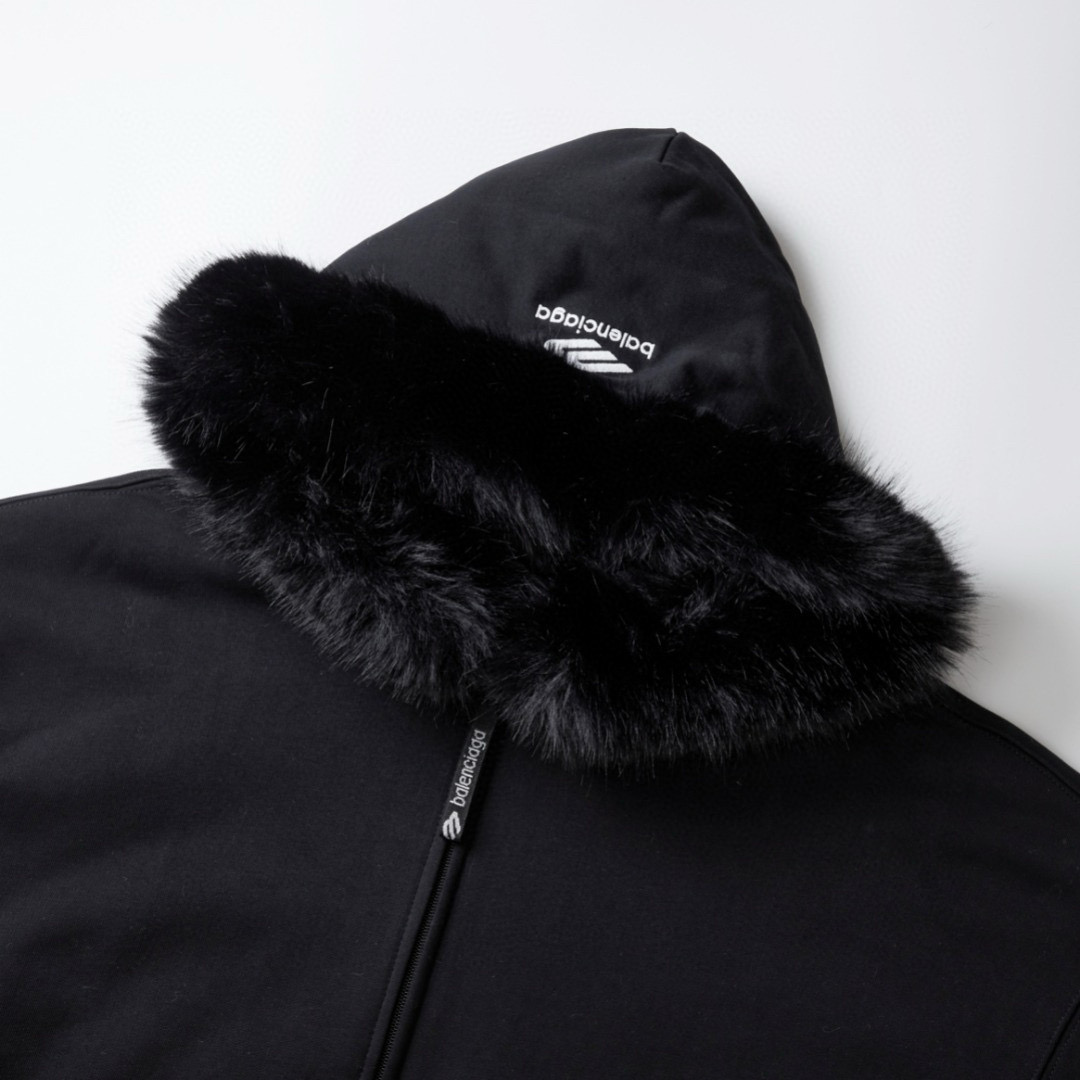 Balenciaga 一比一男士連帽外套 保暖毛領厚棉內裏秋冬限定款| 11 Balenciaga 一比一男士連帽外套 保暖毛領厚棉內裏秋冬限定款