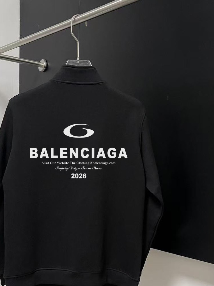 Balenciaga A貨男士立領拉鍊外套 黑色輕薄運動風設計| 10 Balenciaga A貨男士立領拉鍊外套 黑色輕薄運動風設計