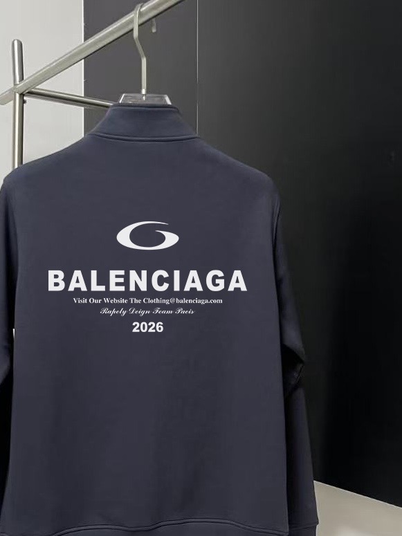 Balenciaga 高仿男士深藍立領外套 質感車線修身版型| 11 Balenciaga 高仿男士深藍立領外套 質感車線修身版型