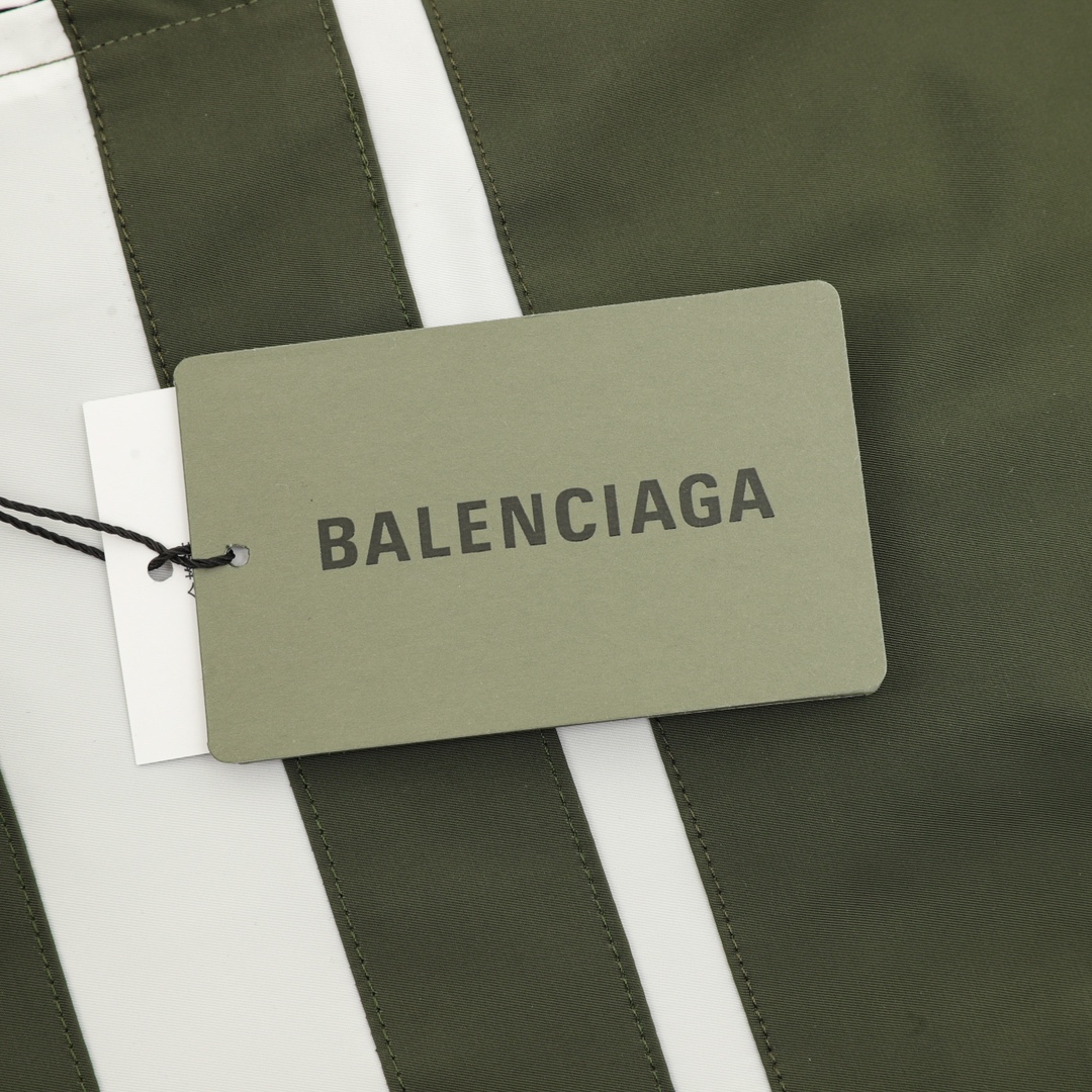 Balenciaga A貨男士軍綠拼色立領外套 拉鍊休閒運動風格| 8 Balenciaga A貨男士軍綠拼色立領外套 拉鍊休閒運動風格