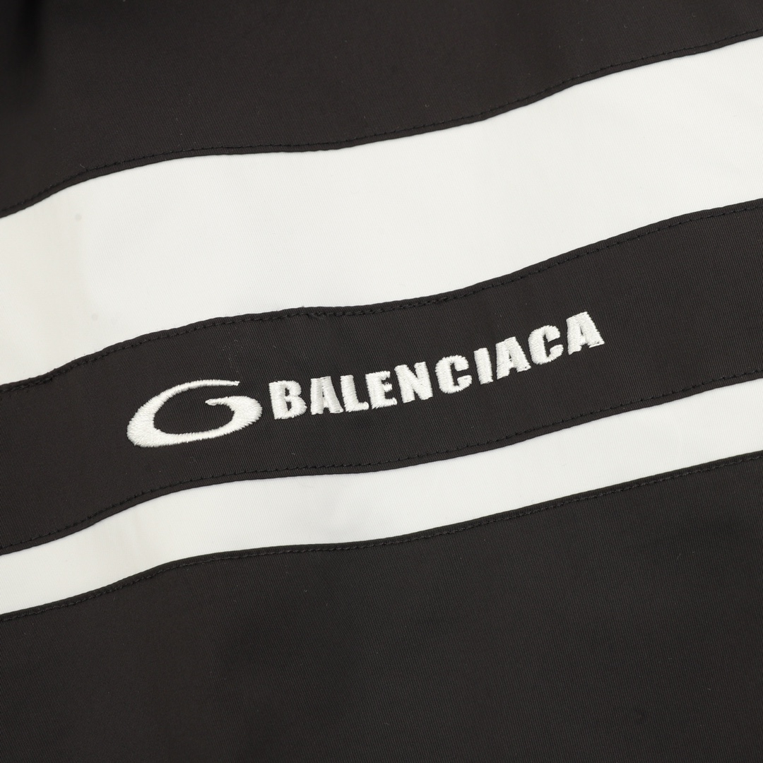 Balenciaga 高仿男士黑色拼接外套 條紋撞色立領潮流款| 12 Balenciaga 高仿男士黑色拼接外套 條紋撞色立領潮流款
