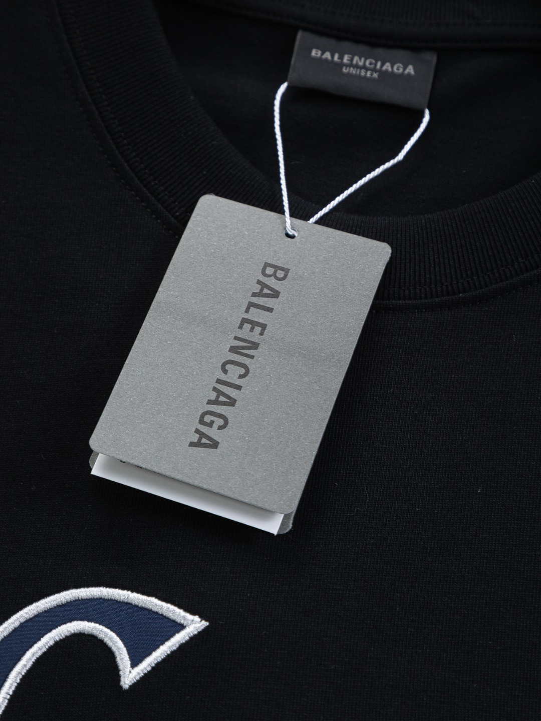 Balenciaga原單黑色短袖T恤Luxury刺繡字樣美式復古風格| 16 Balenciaga原單黑色短袖T恤Luxury刺繡字樣美式復古風格