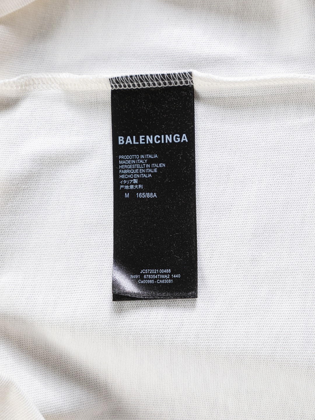 Balenciaga原單白色短袖T恤黑色徽章字樣設計簡約個性風| 15 Balenciaga原單白色短袖T恤黑色徽章字樣設計簡約個性風