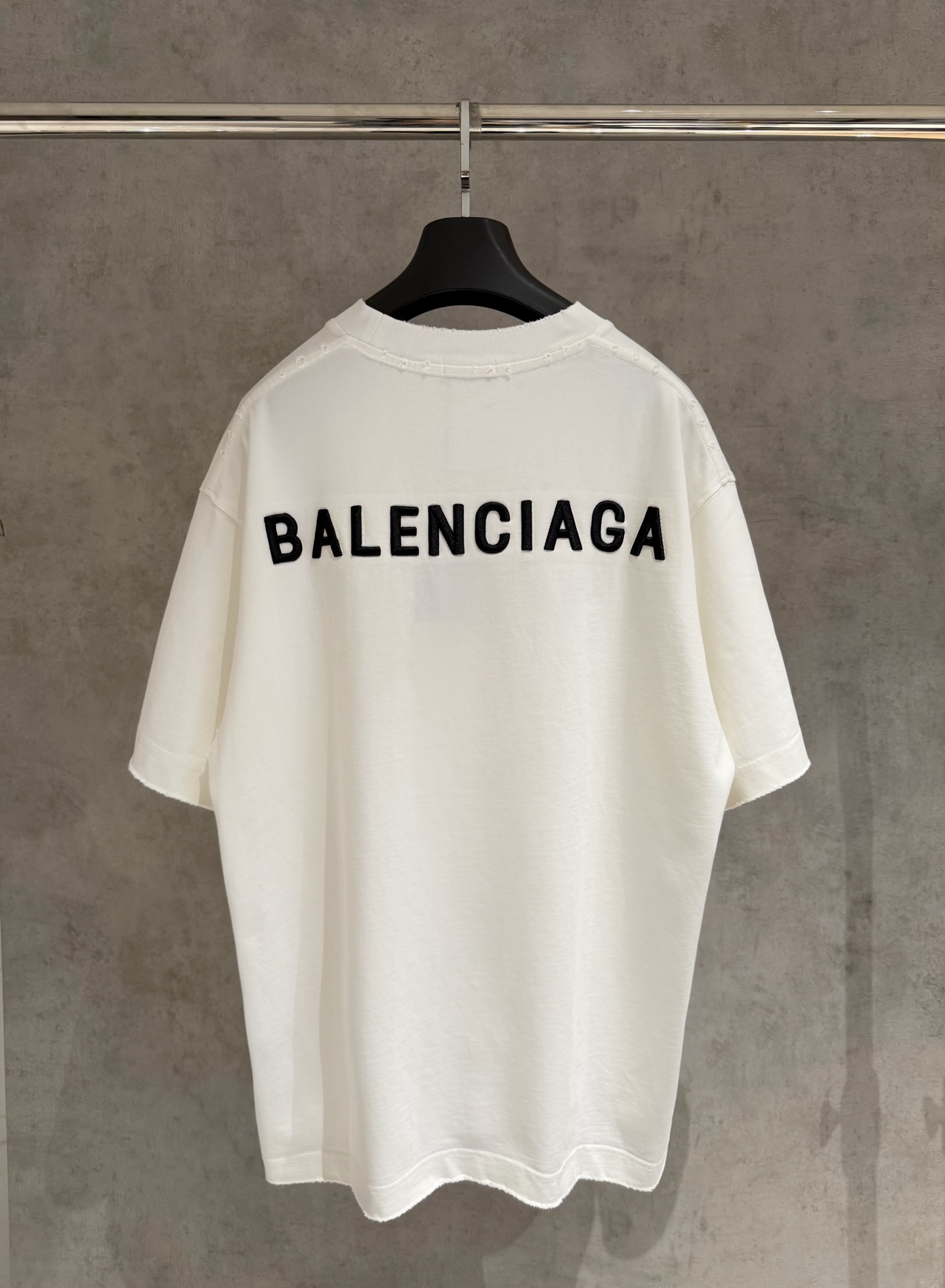 BalenciagaA貨白色短袖T恤黑色字樣LOGO百搭極簡設計| 14 BalenciagaA貨白色短袖T恤黑色字樣LOGO百搭極簡設計