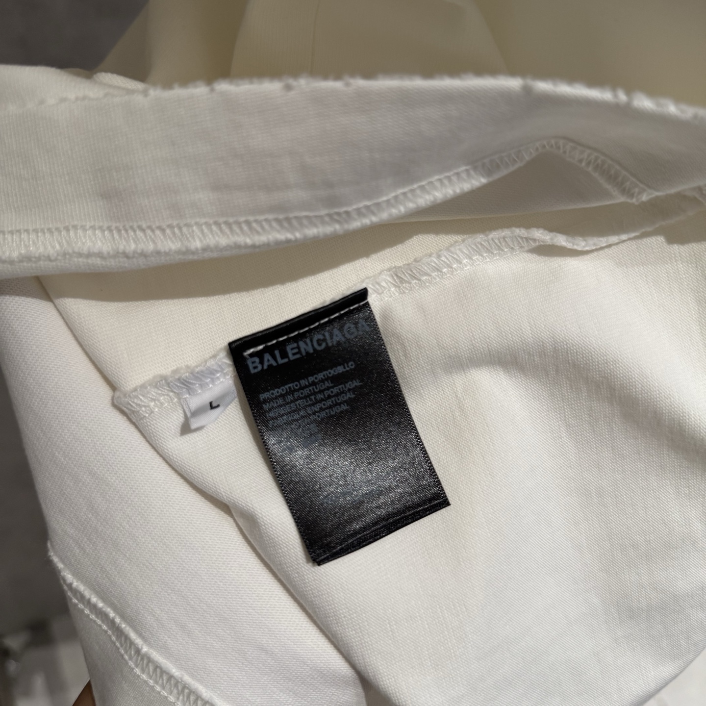 BalenciagaA貨白色短袖T恤黑色字樣LOGO百搭極簡設計| 8 BalenciagaA貨白色短袖T恤黑色字樣LOGO百搭極簡設計