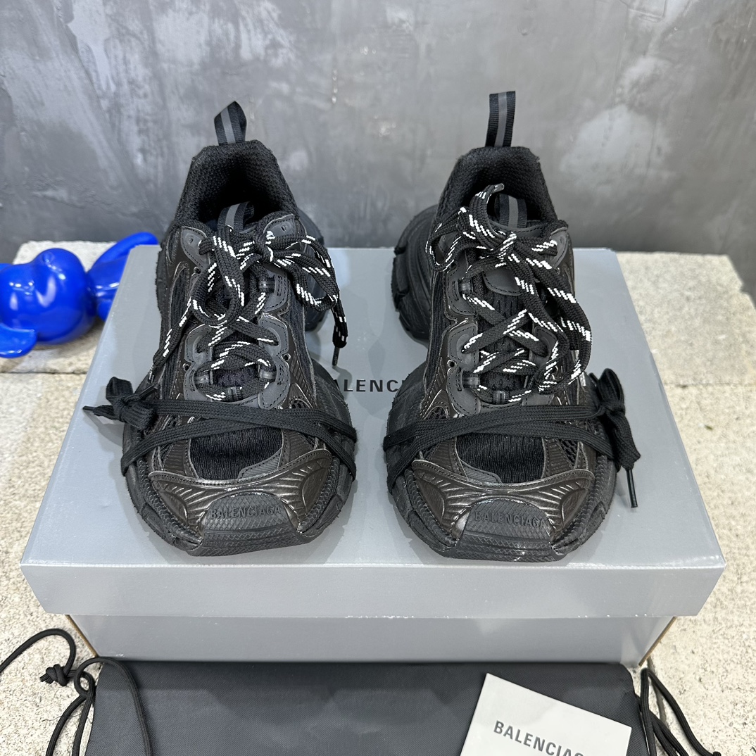 Balenciaga 原單黑色老爹鞋男士全黑簡約百搭復刻款