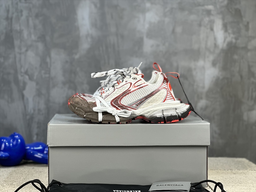 Balenciaga 高仿白紅咖老爹鞋撞色設計潮感街頭首選|超A仿原單精品圖片 6 Balenciaga 高仿白紅咖老爹鞋撞色設計潮感街頭首選|歐美奢侈品精品推薦