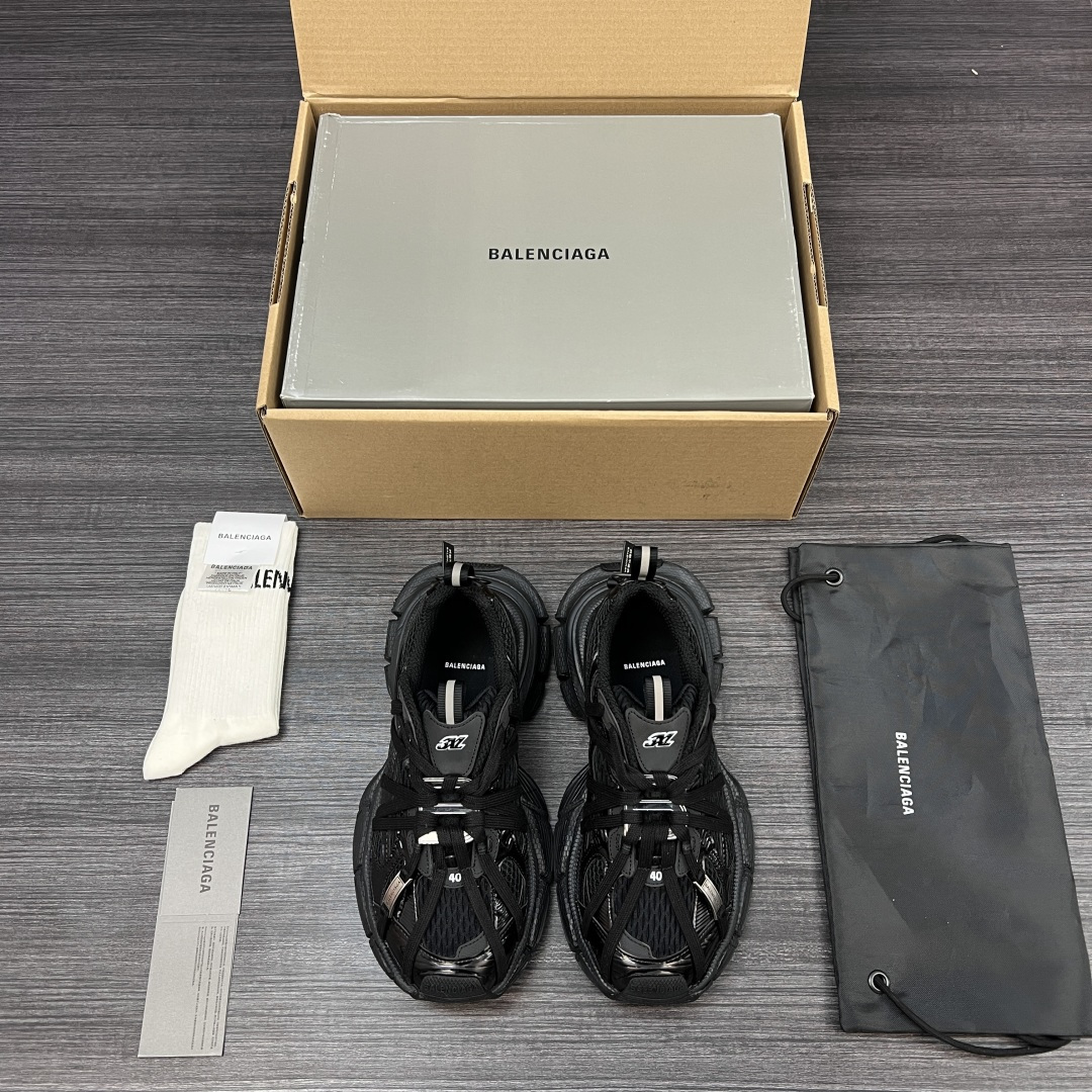 Balenciaga A貨全黑老爹鞋反光設計強化夜間辨識度| 14 Balenciaga A貨全黑老爹鞋反光設計強化夜間辨識度