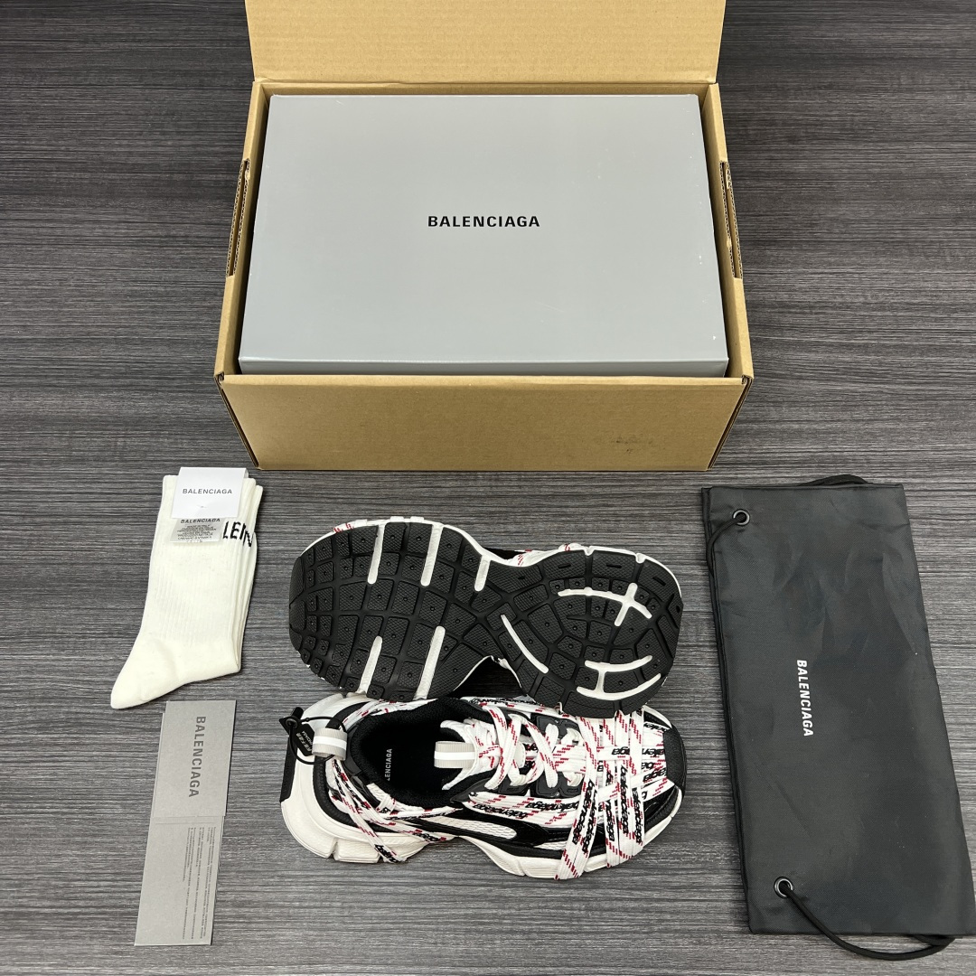 Balenciaga 高仿黑白紅老爹鞋三色穿織設計立體感強| 7 Balenciaga 高仿黑白紅老爹鞋三色穿織設計立體感強