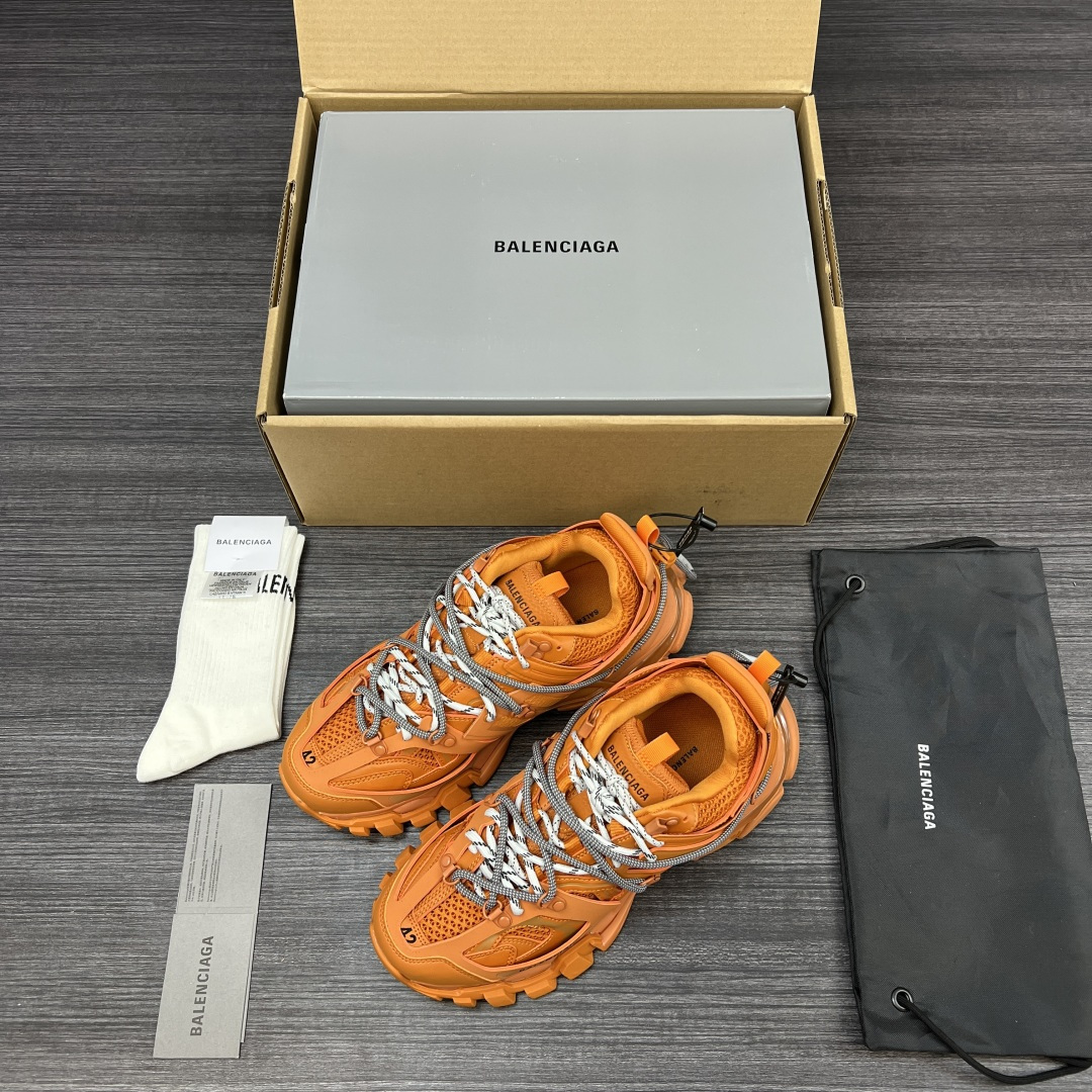 Balenciaga 高仿男士老爹鞋 橘色厚底設計 前衛造型