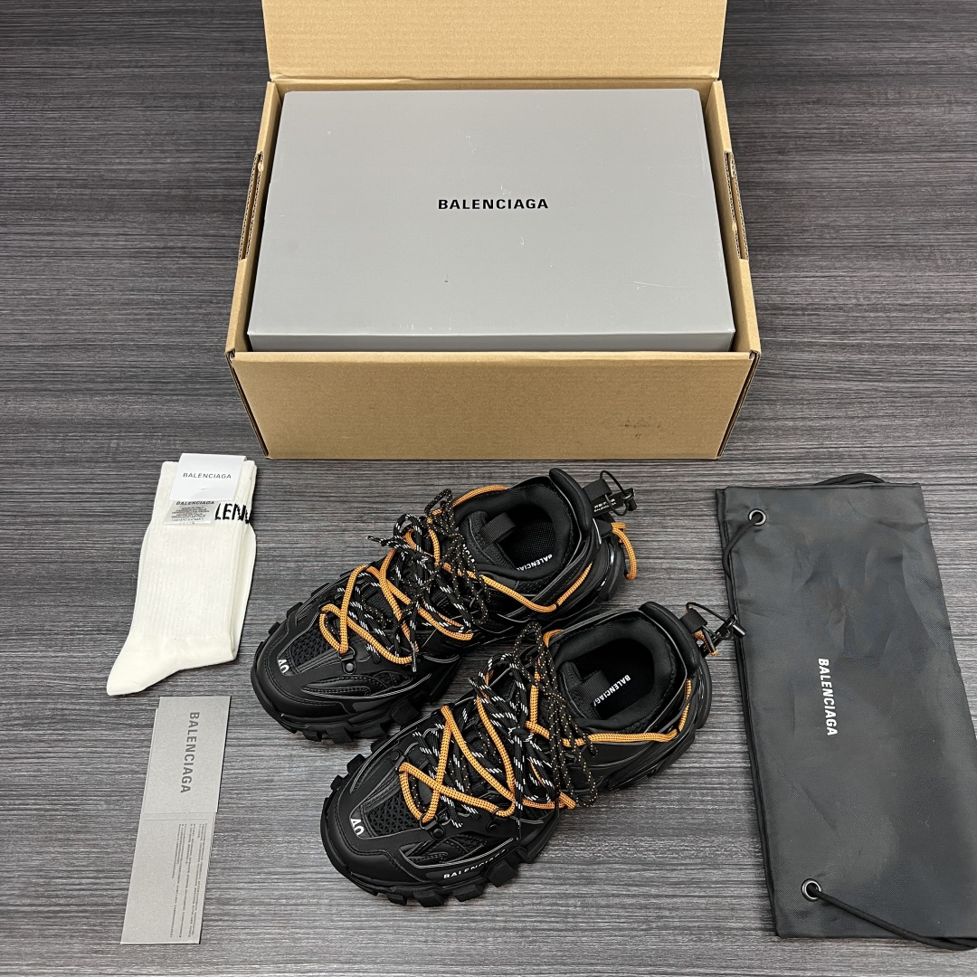 Balenciaga 高仿老爹鞋男款 黑橘撞色 經典潮鞋復刻版