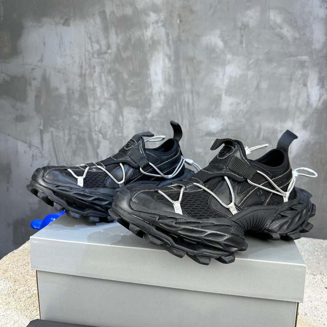 Balenciaga 高仿男士黑色登山鞋風運動鞋 厚底耐穿全黑設計｜歐美奢侈品精品推薦
