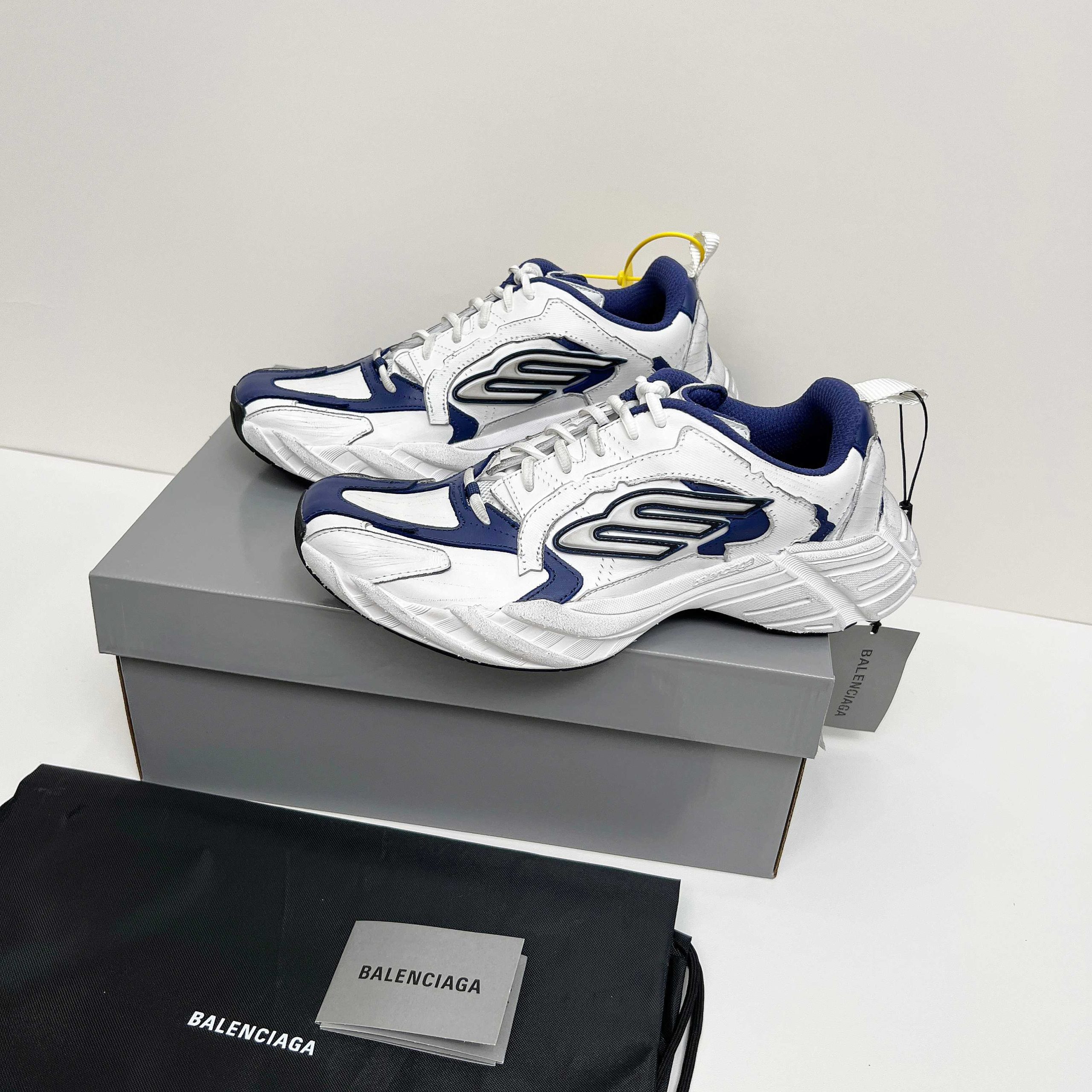 Balenciaga 一比一男款流線運動鞋 白藍撞色 2025百搭新款| 14 Balenciaga 一比一男款流線運動鞋 白藍撞色 2025百搭新款