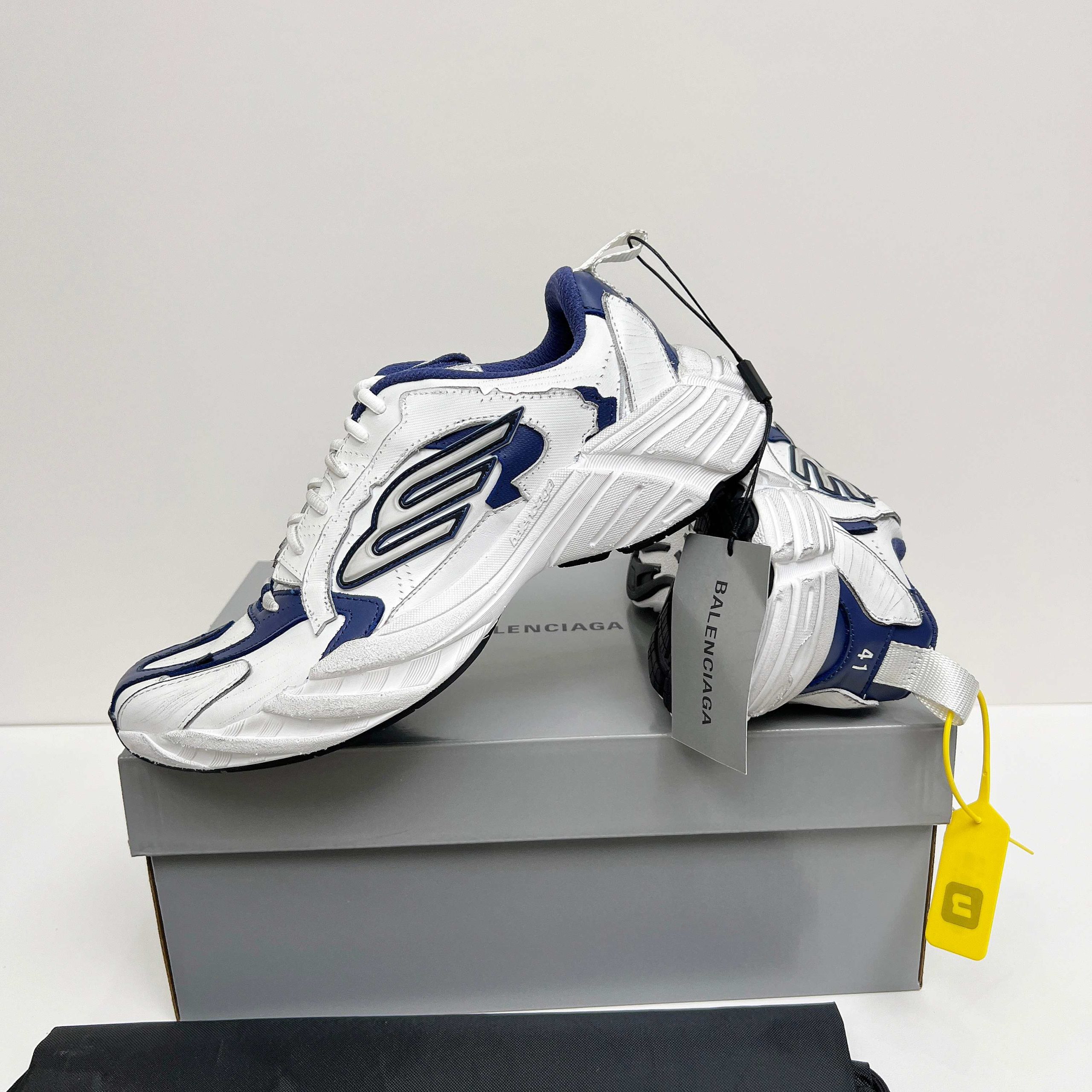 Balenciaga 一比一男款流線運動鞋 白藍撞色 2025百搭新款| 8 Balenciaga 一比一男款流線運動鞋 白藍撞色 2025百搭新款