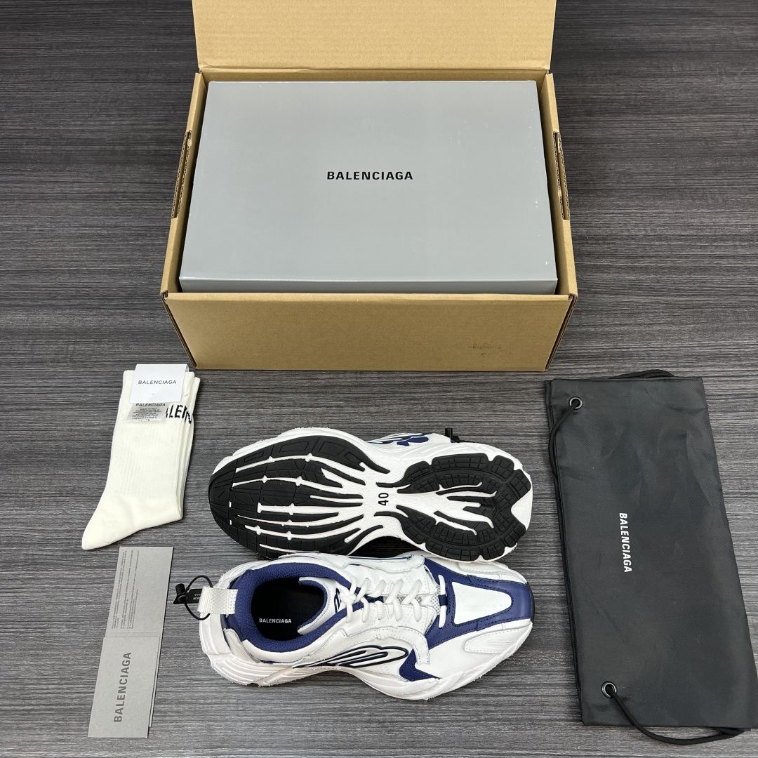Balenciaga 高仿男士運動鞋 白藍撞色設計 流線感輕量跑鞋| 7 Balenciaga 高仿男士運動鞋 白藍撞色設計 流線感輕量跑鞋