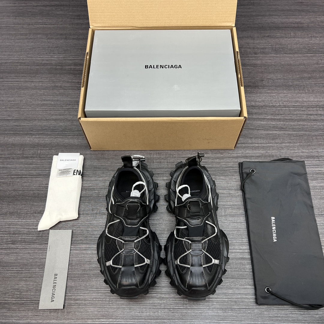 Balenciaga 高仿黑色老爹鞋男款 編織結構設計 街頭重裝風格| 14 Balenciaga 高仿黑色老爹鞋男款 編織結構設計 街頭重裝風格