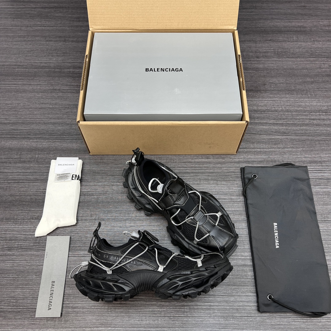 Balenciaga 高仿黑色老爹鞋男款 編織結構設計 街頭重裝風格| 12 Balenciaga 高仿黑色老爹鞋男款 編織結構設計 街頭重裝風格